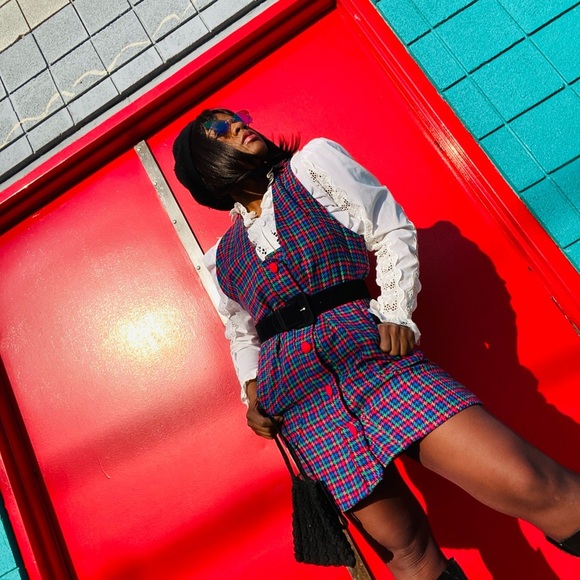 Houndstooth Jumper Dress - Picture 5 of 6